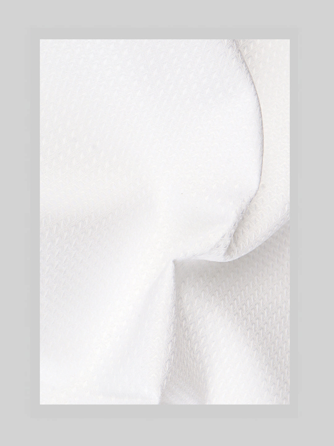 Men 100% Giza Cotton Self Design White Shirt Fabric Mosco Dobby