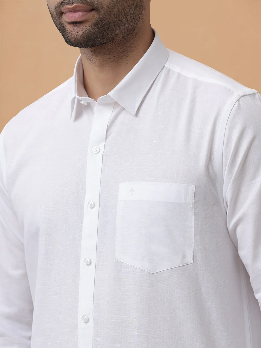 Cotton Linen White Shirt - Natural Texture & Comfort