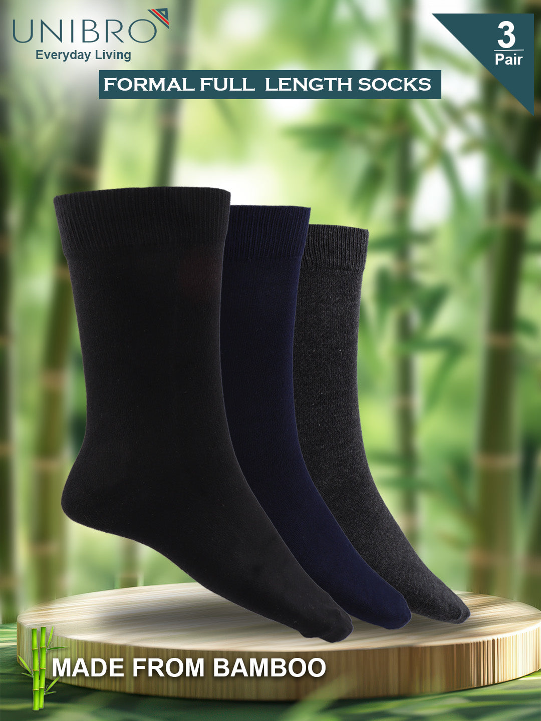 Men Bamboo Formal Full Length Socks with Assorted Colours FFS2