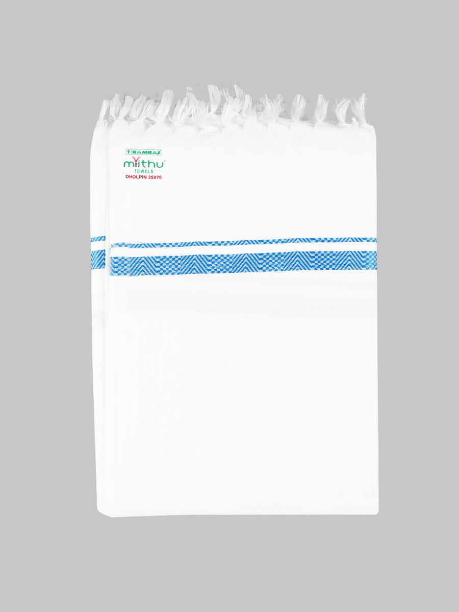 Dholpin Cotton White Bath Towel