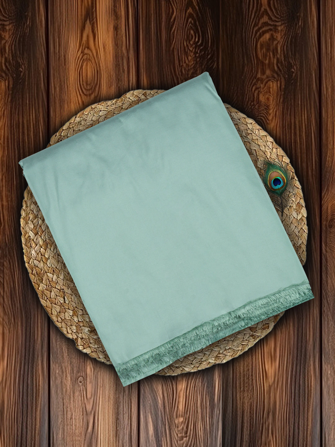100% Silk Slubless Dupion Mens Shirting Fabric-Morning Mist Colour