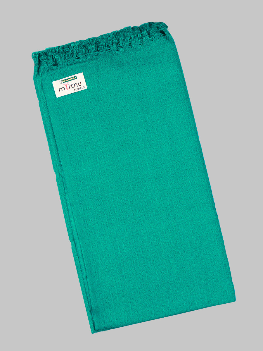 100% Cotton Plain Bath Towel Green Pack of 2