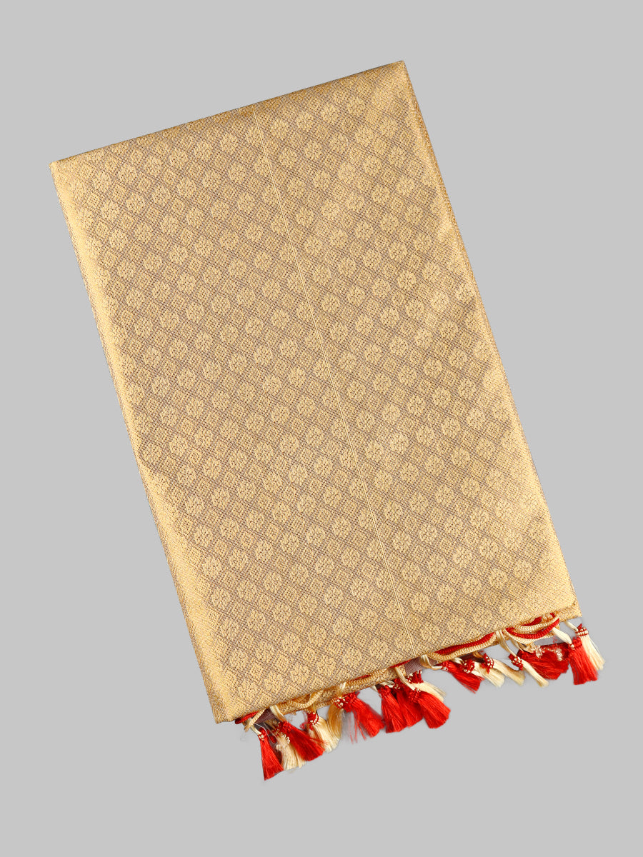 Ponnadai/Jari Shawl 508-Sandal