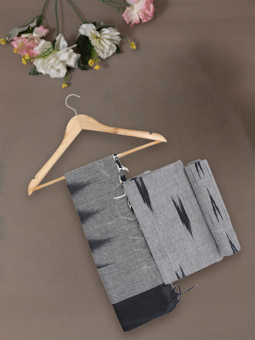 Women Pure Cotton Dress Material Grey DM324