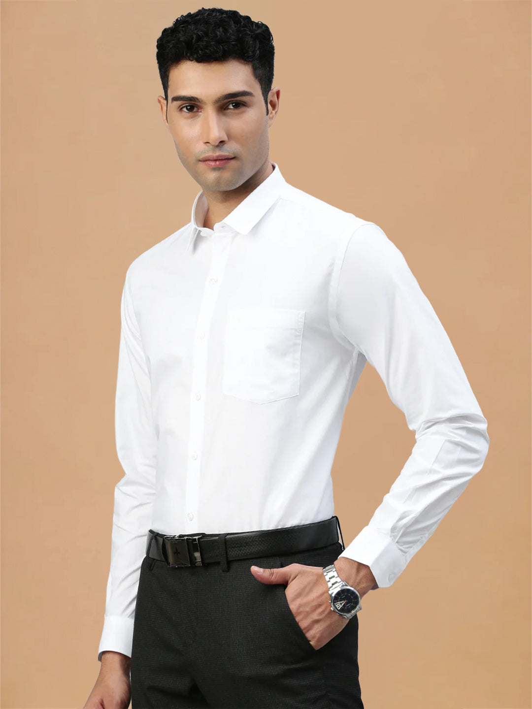 100% Cotton White Shirt – Pure Cotton | Prestigious Fit
