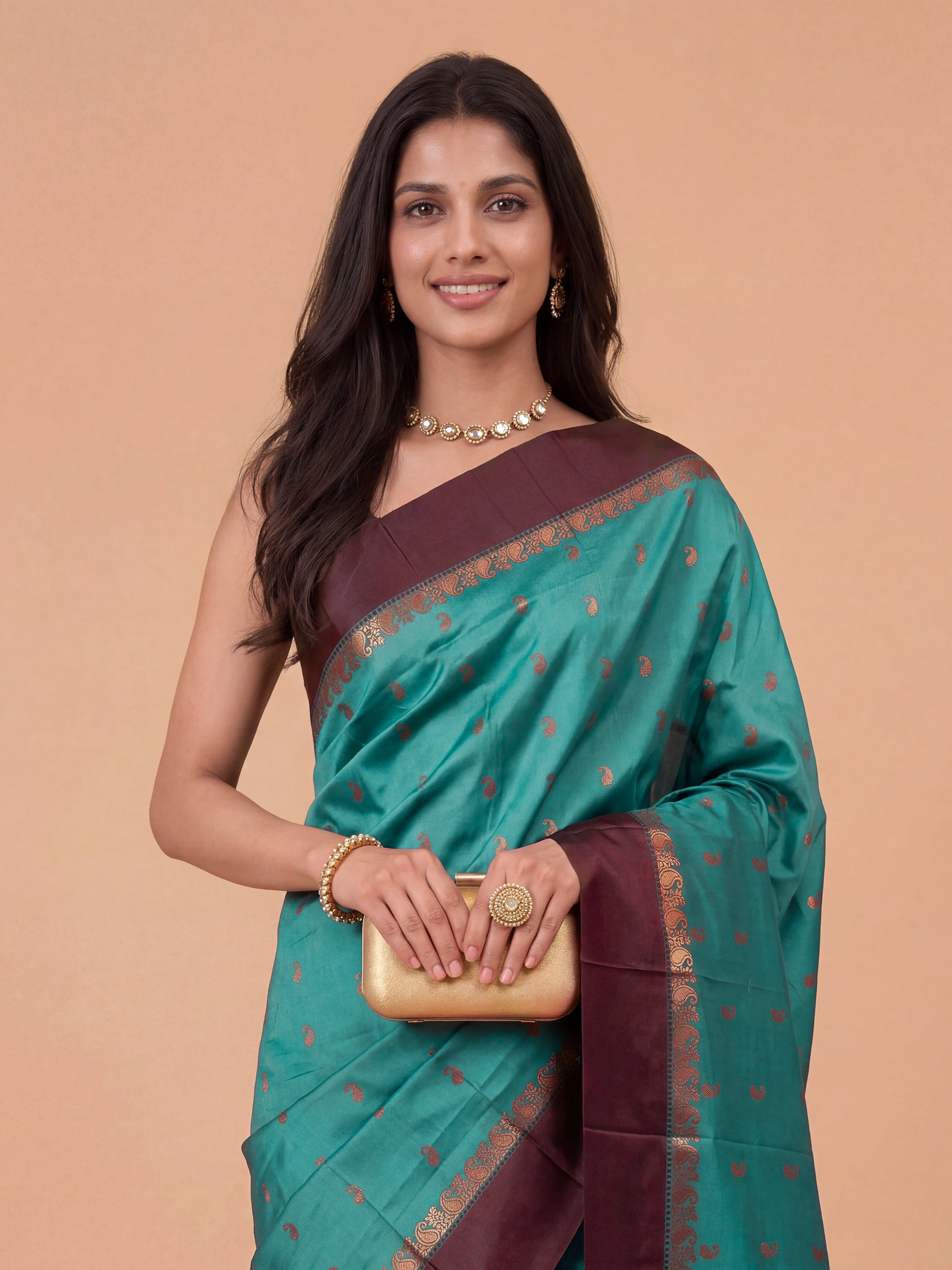 Women Art Silk Green Saree ASS143
