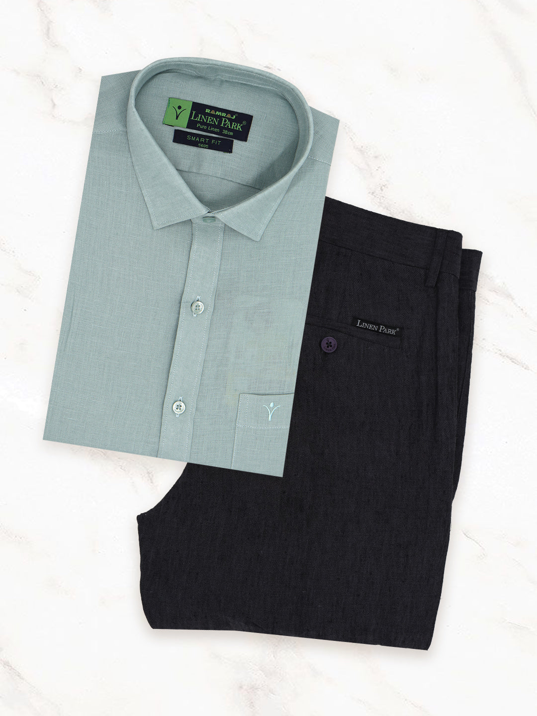 Mens Pure Linen Shirt and Pant Combo PL12