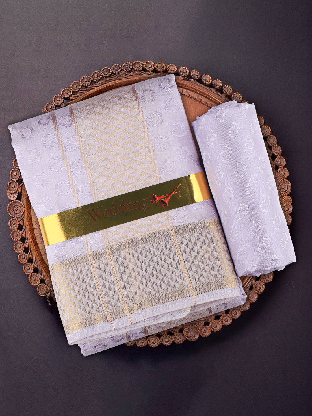 Men Art Silk Wedding Set Violet Touch Tone 150K (3*1) TT13