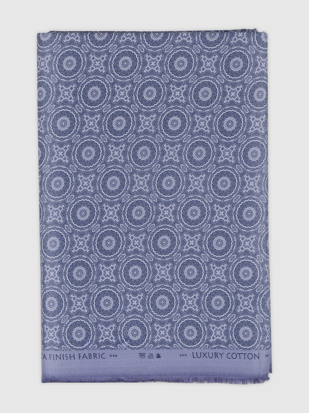 Men Cotton Rich Blue Printed Shirt Fabric Oslo Print