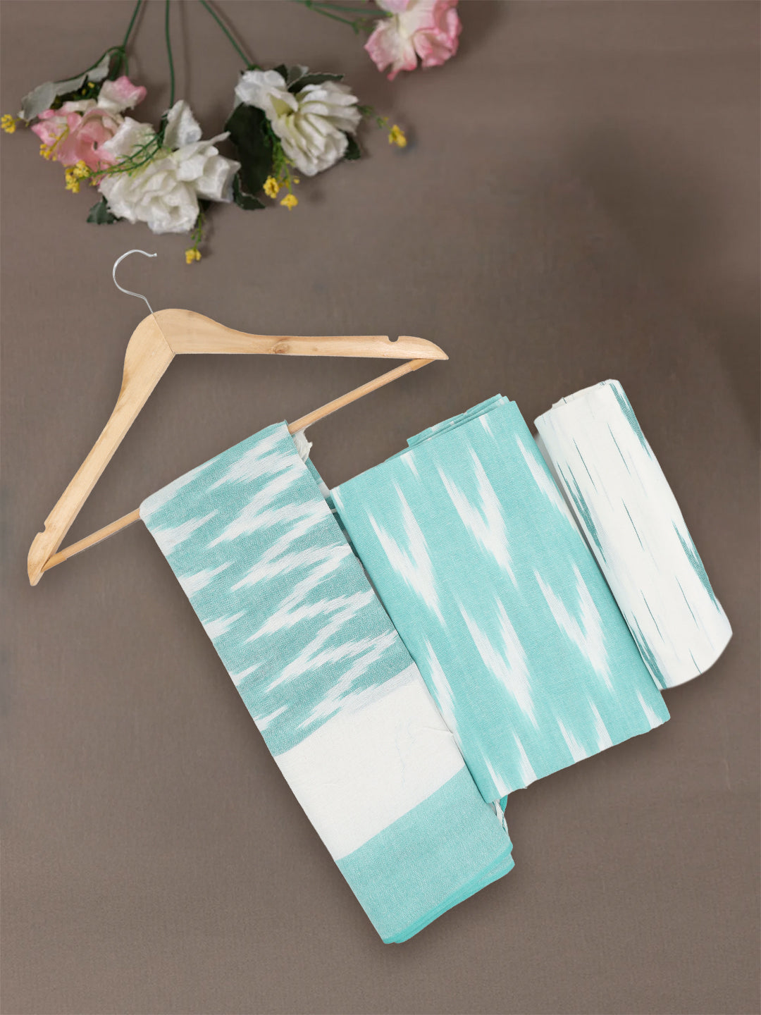 Women Pure Cotton Dress Material Mint Green DM323