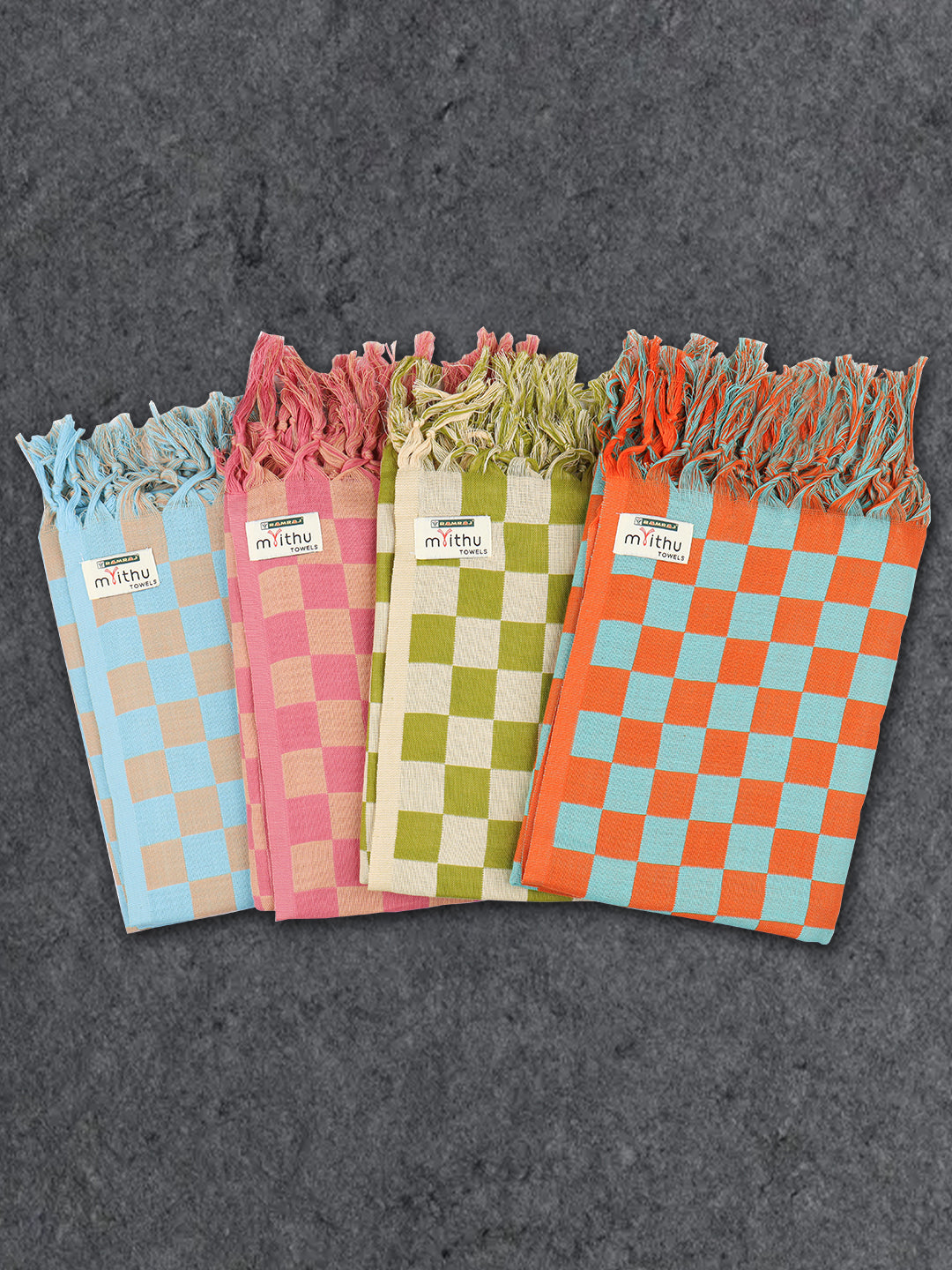 100% Cotton Bath Towel with Assorted Colour Twin Plus 896E