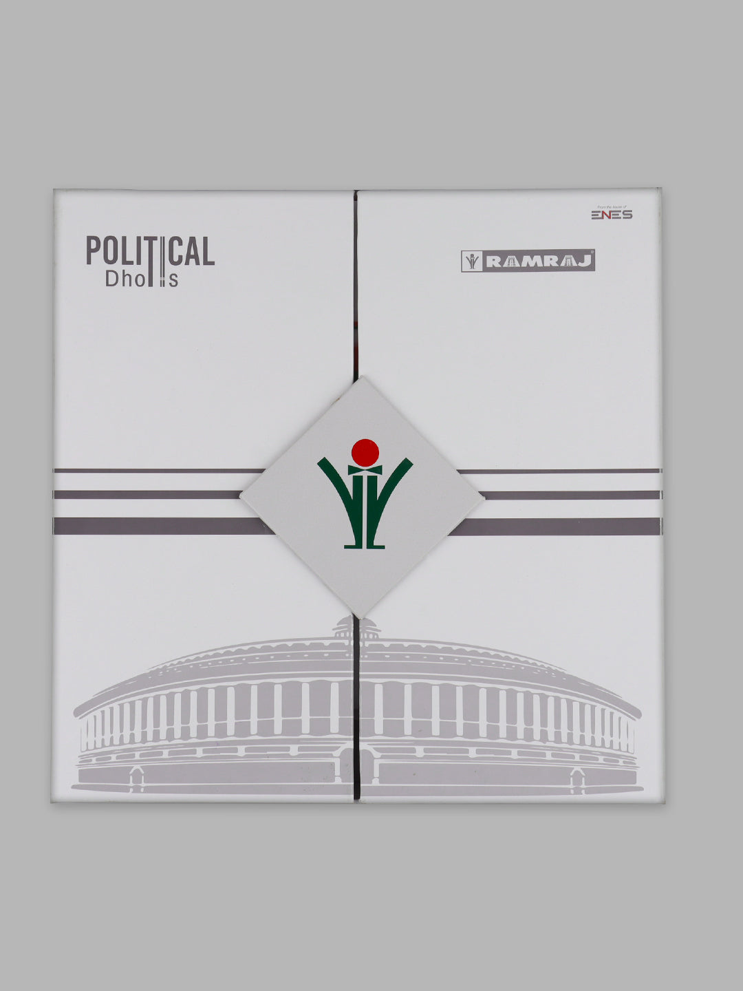 Men 100% Cotton Double Layer Political Dhoti & Towel Set BJP