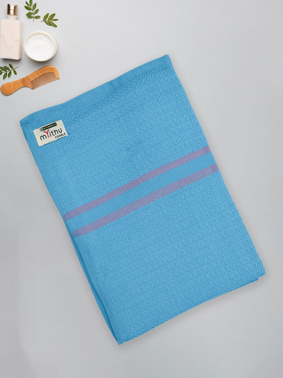 100% Cotton Self Designed Bath Towel Dark Blue Magnus MCB08