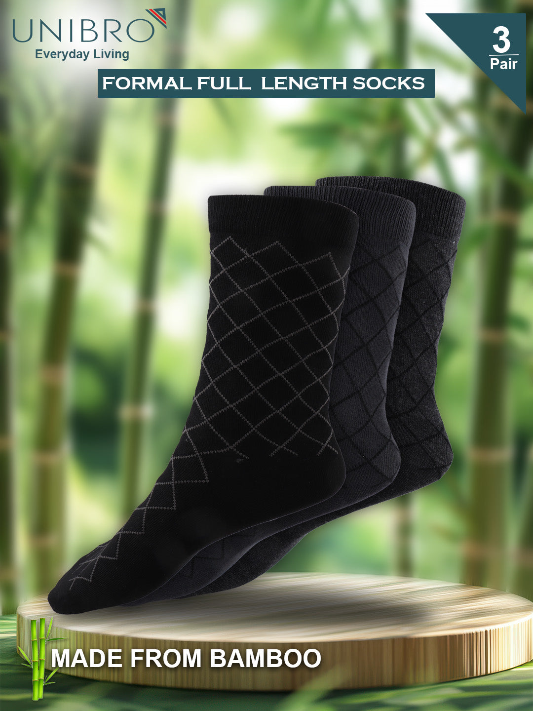 Men Assorted Formal Full Length Diamond Designed Socks FFD5