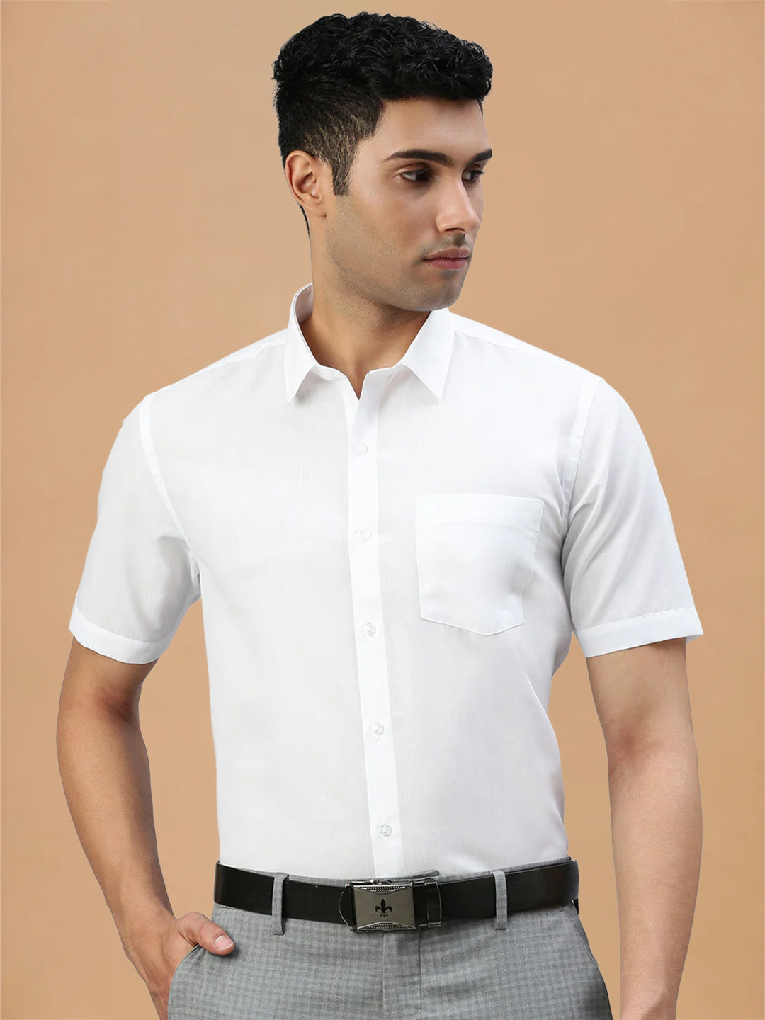 Cotton Rich Straight Cut White Shirt – Minister