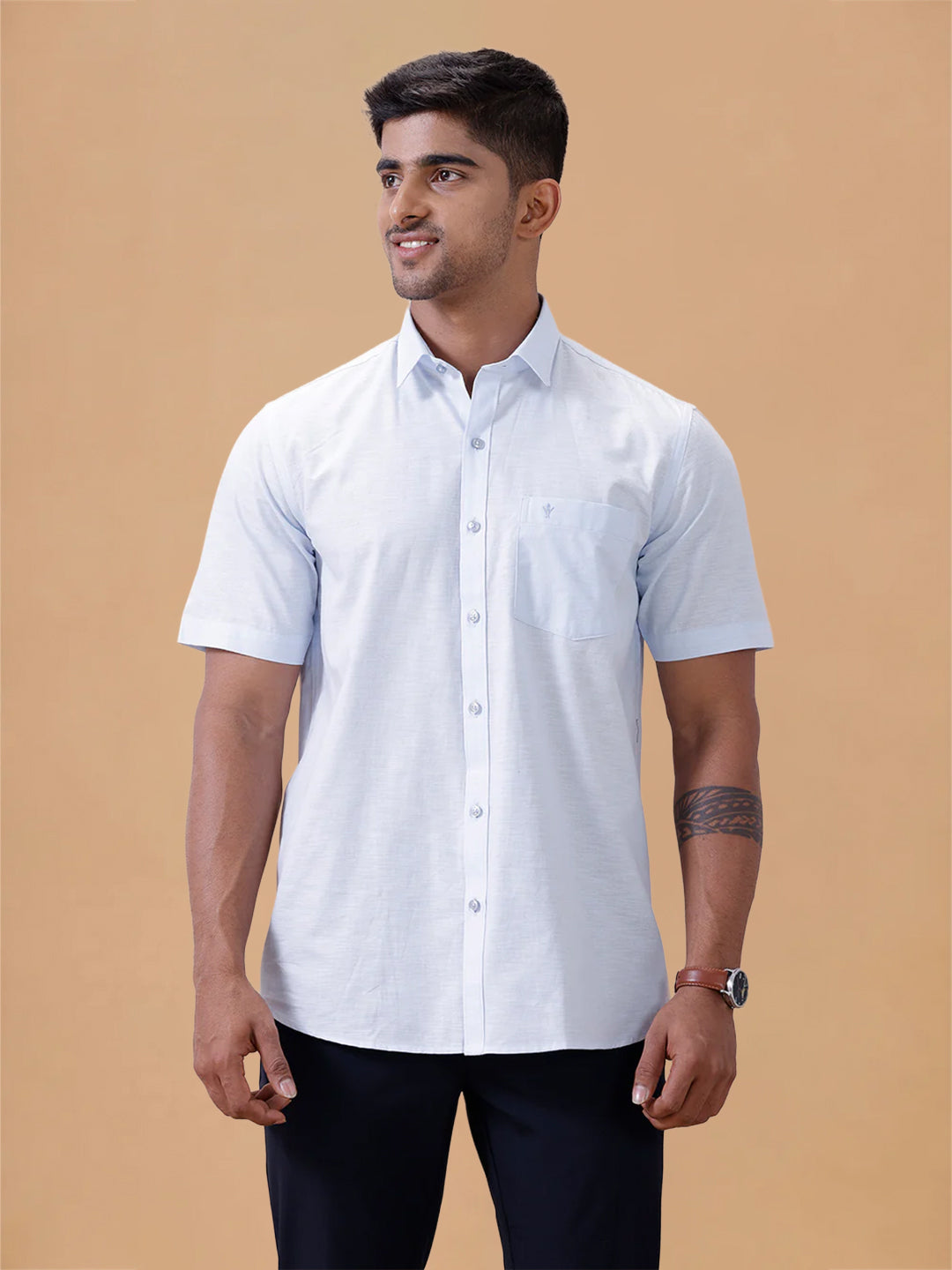 Cotton Rich Light Sky Blue Regular Fit T64 ANT1