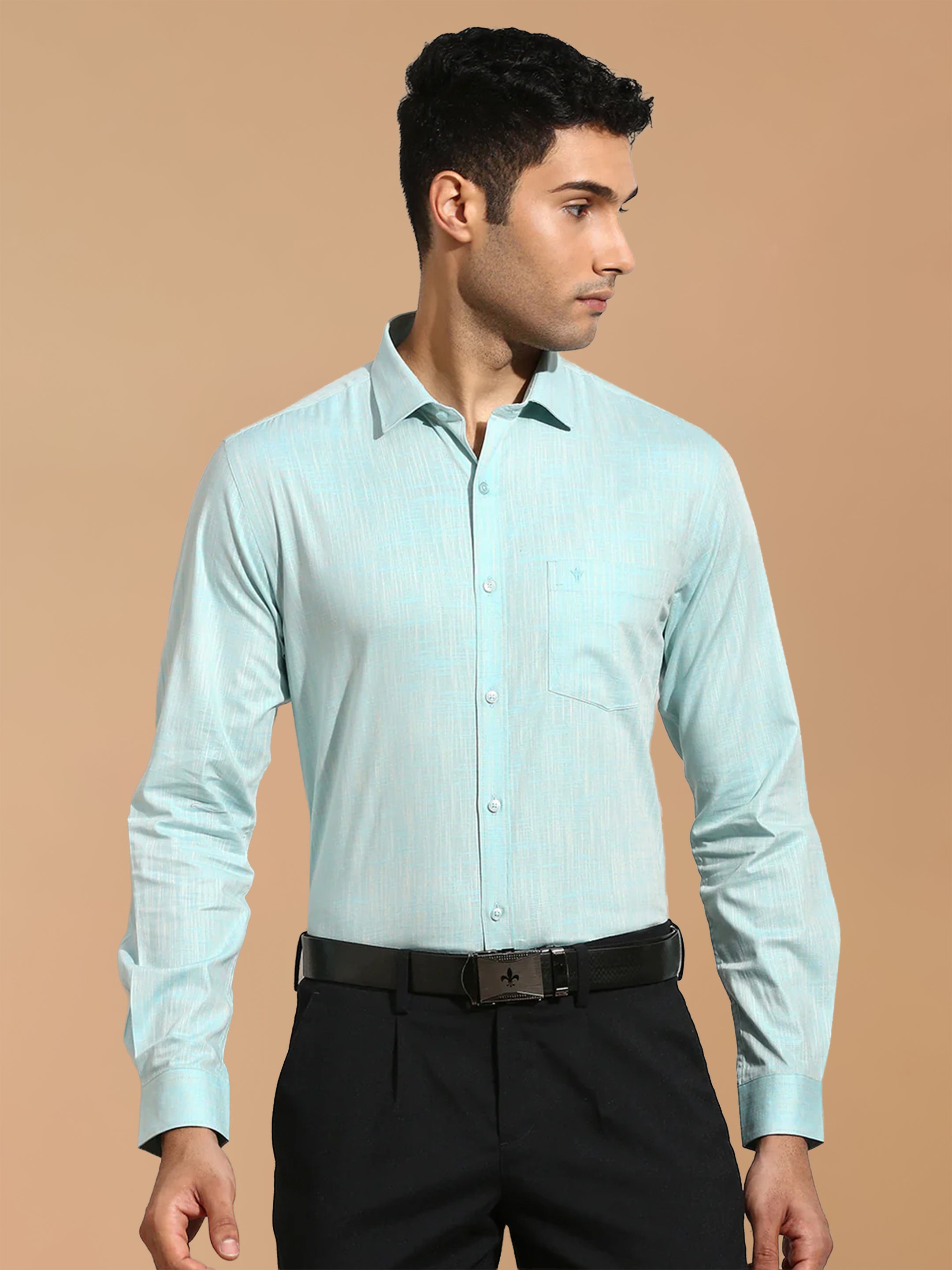 100% Cotton Blue Smart Fit Shirt CL2 GT35