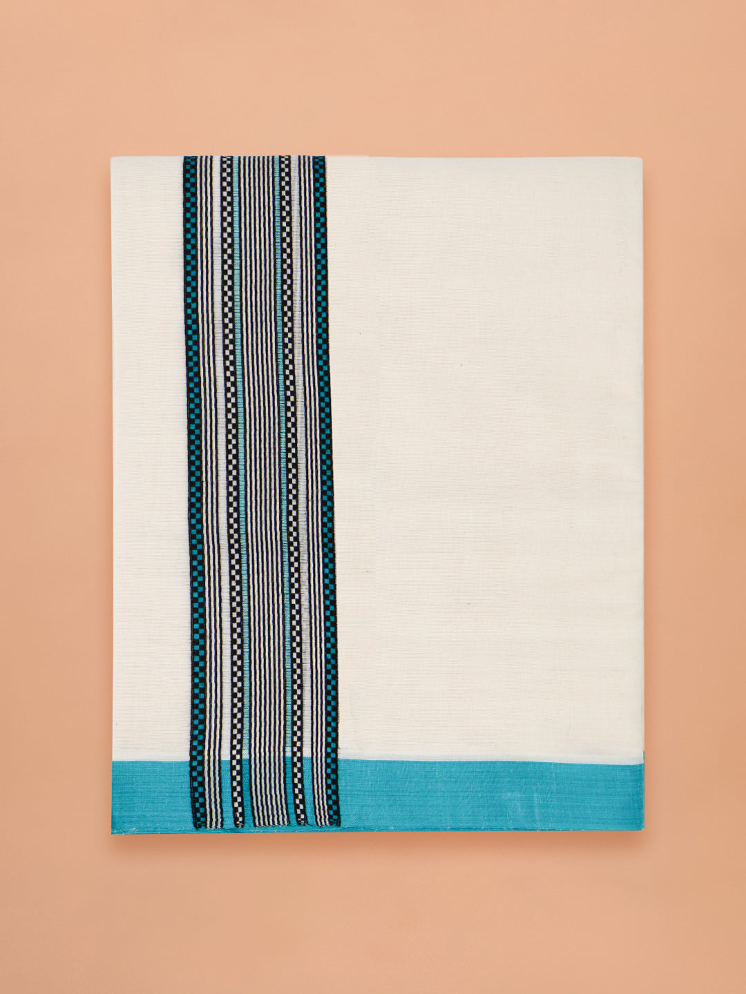 PANCHAA™ Handwoven Azo-Free Dyes Extra Weft Dhoti D3
