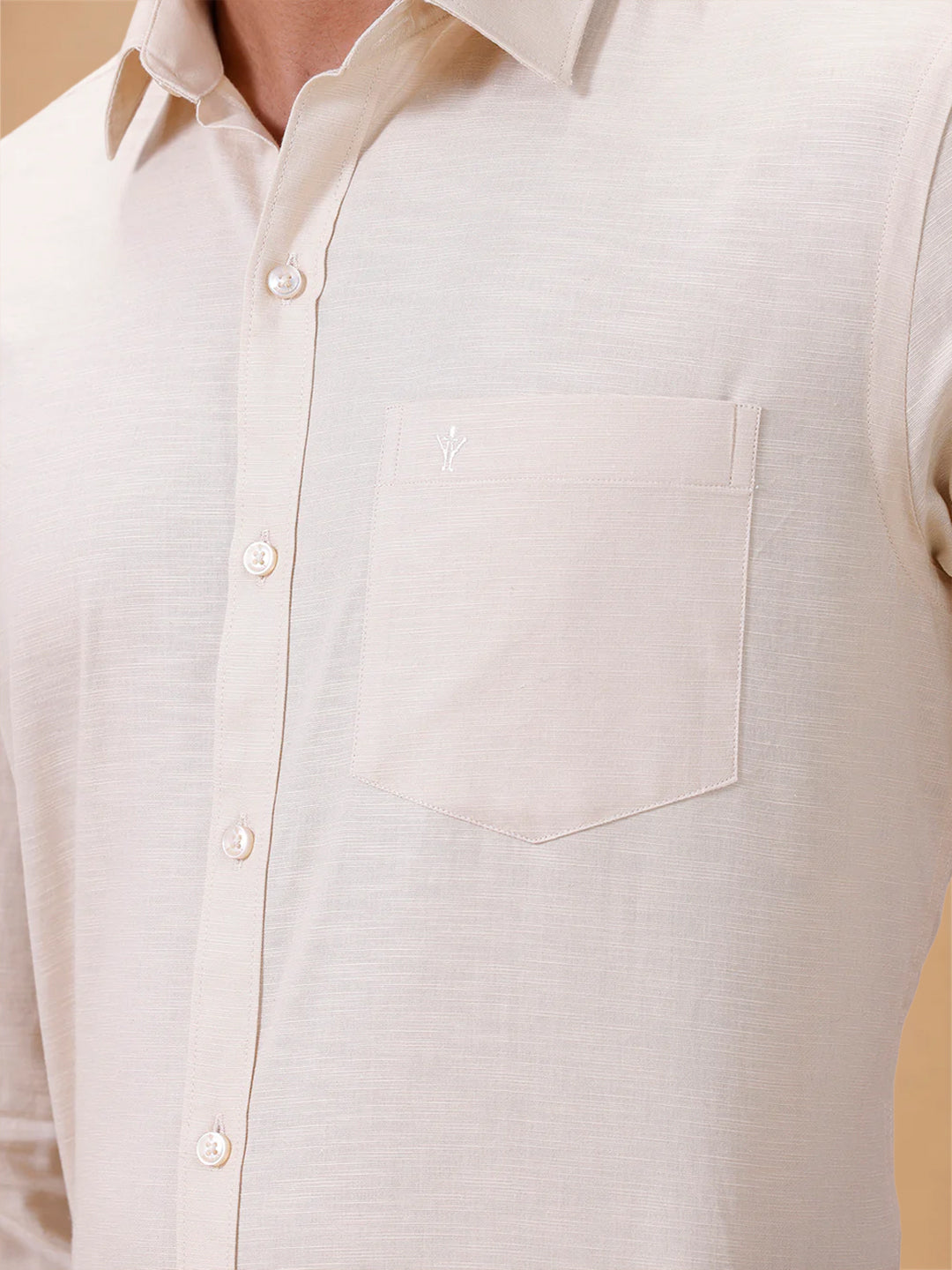 Cotton Rich LT Beige Regular Fit T64 ANT6
