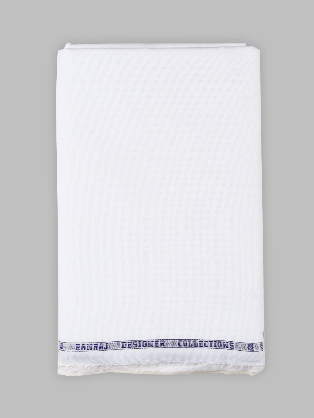 Men 100%Cotton Self Design Shirting White Forest 32