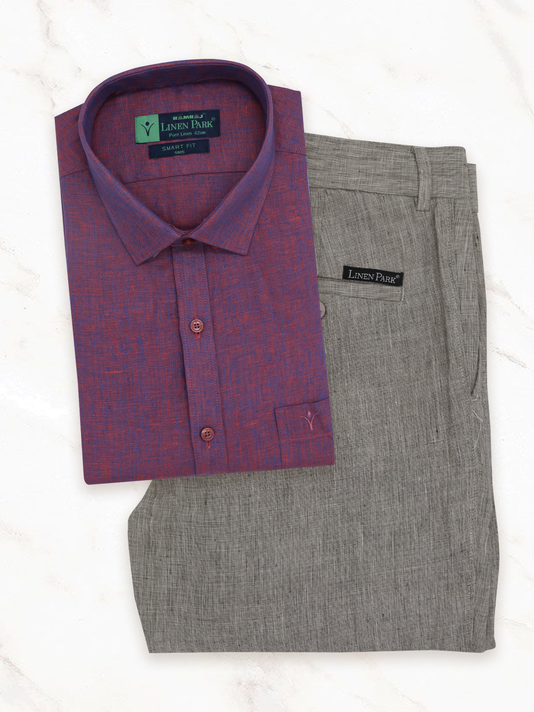 Mens Pure Linen Shirt and Pant Combo PL7