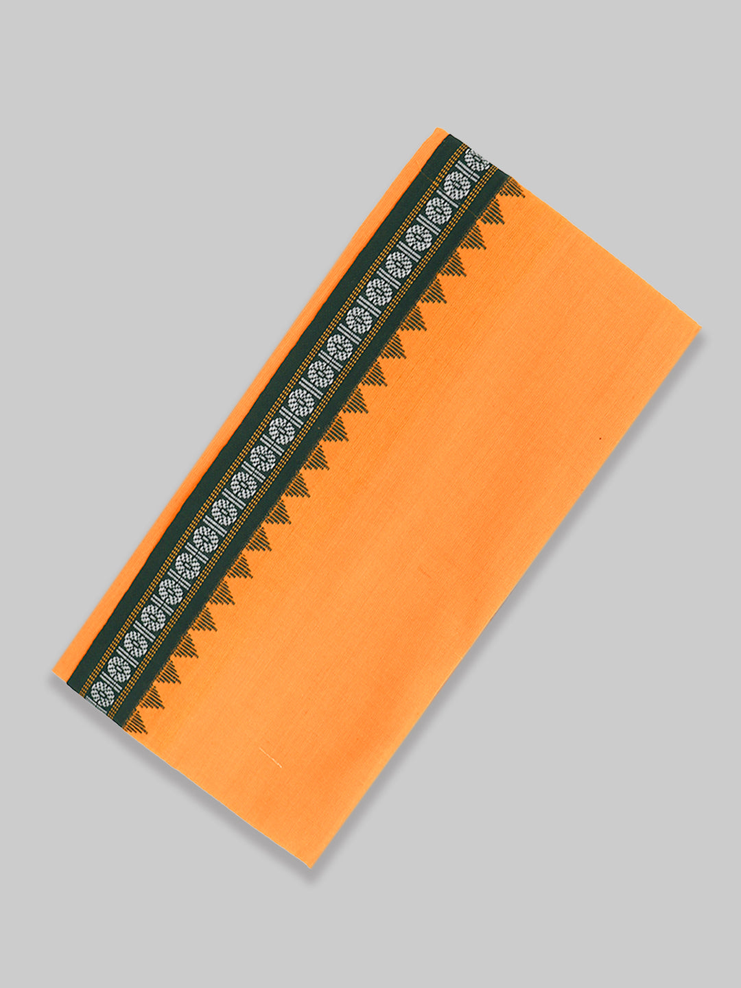 Men Fancy Border Angavastram Towel G.Yellow