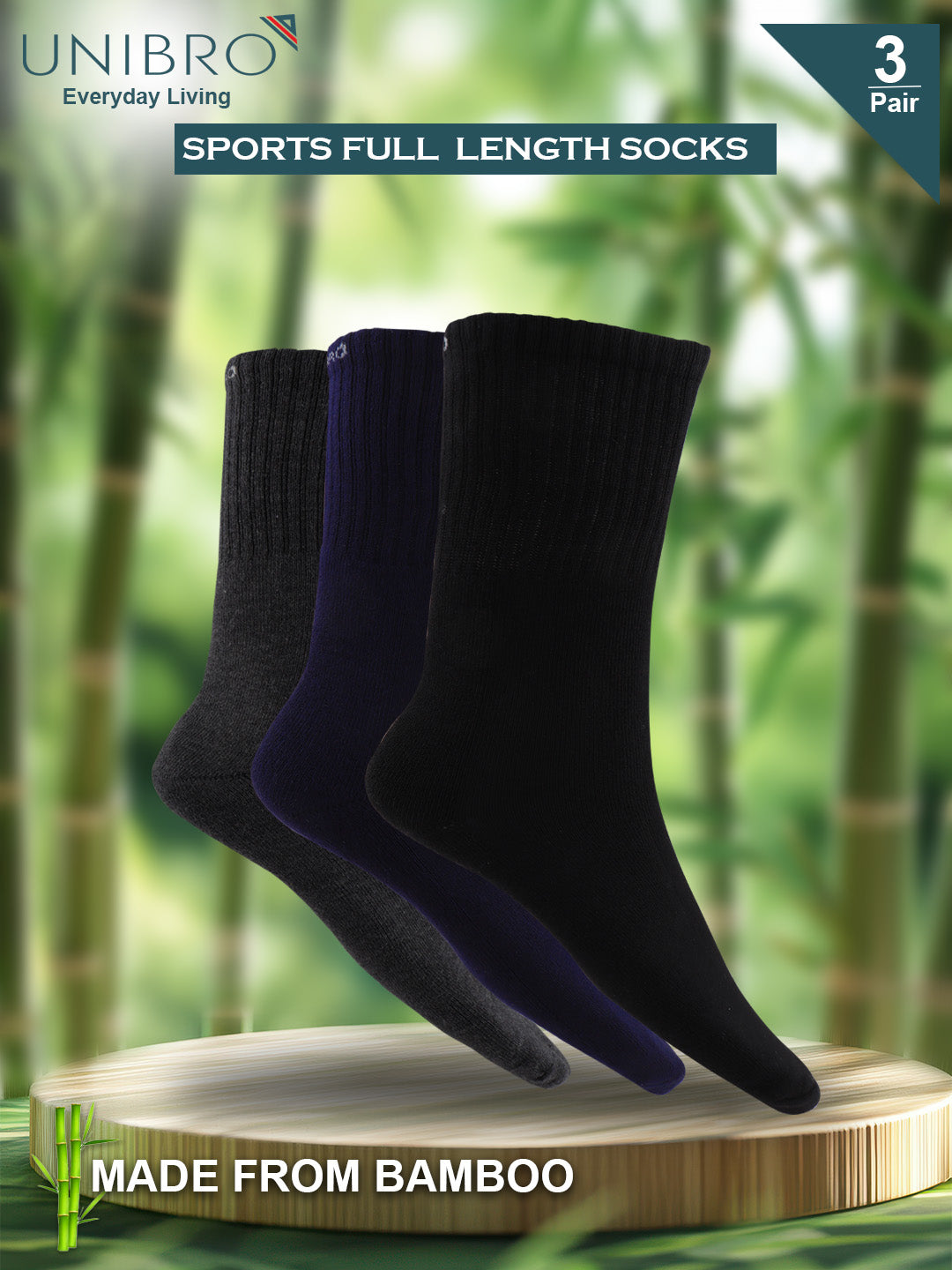 Men Assorted Bamboo Sports Full Length Socks SFS2
