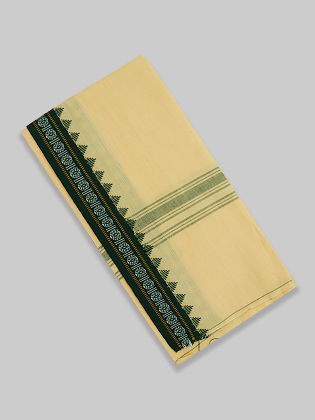 Men Fancy Border Angavastram Towel Sandal