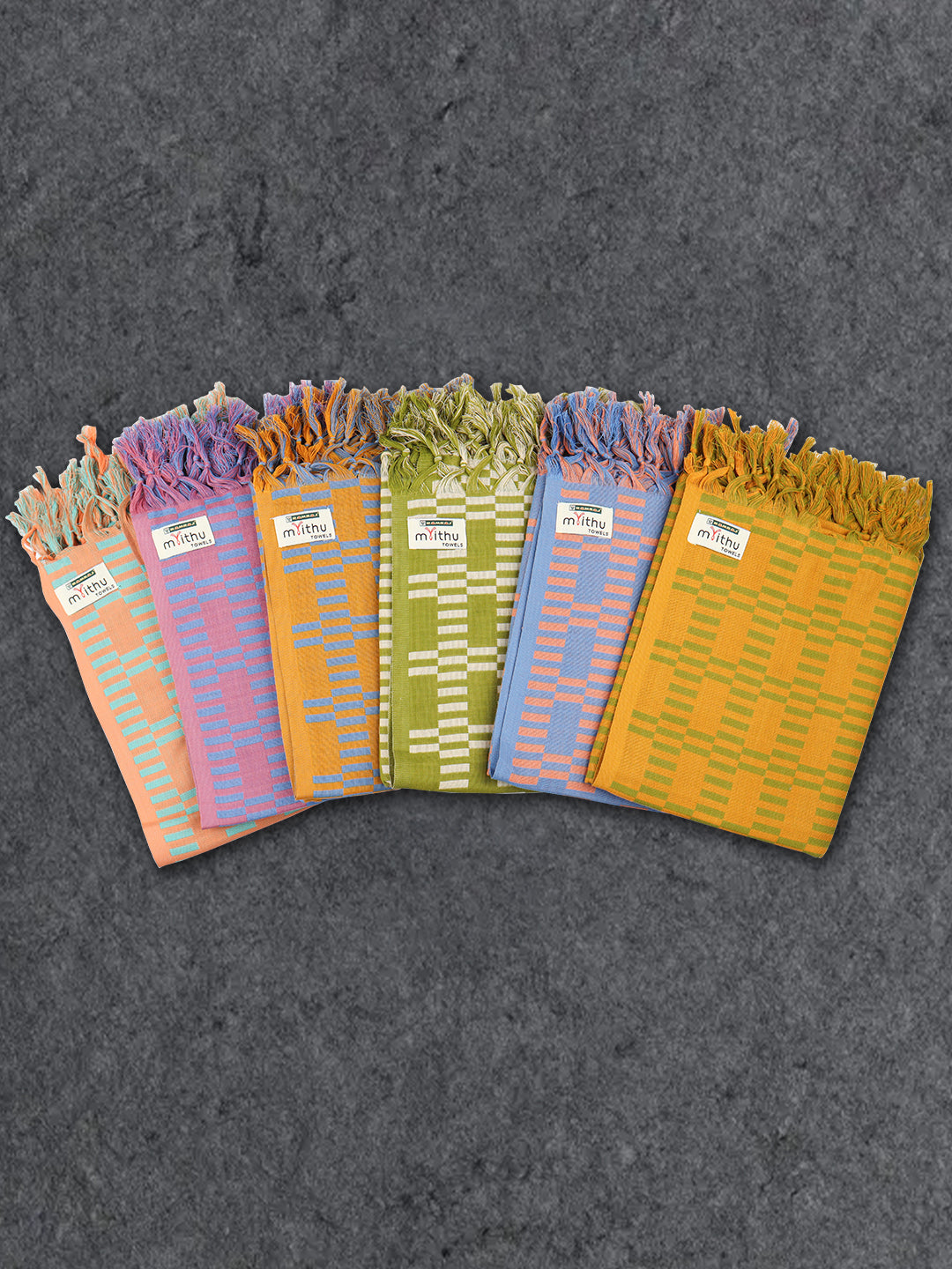 100% Cotton Bath Towel with Assorted Colour Twin Plus 896F