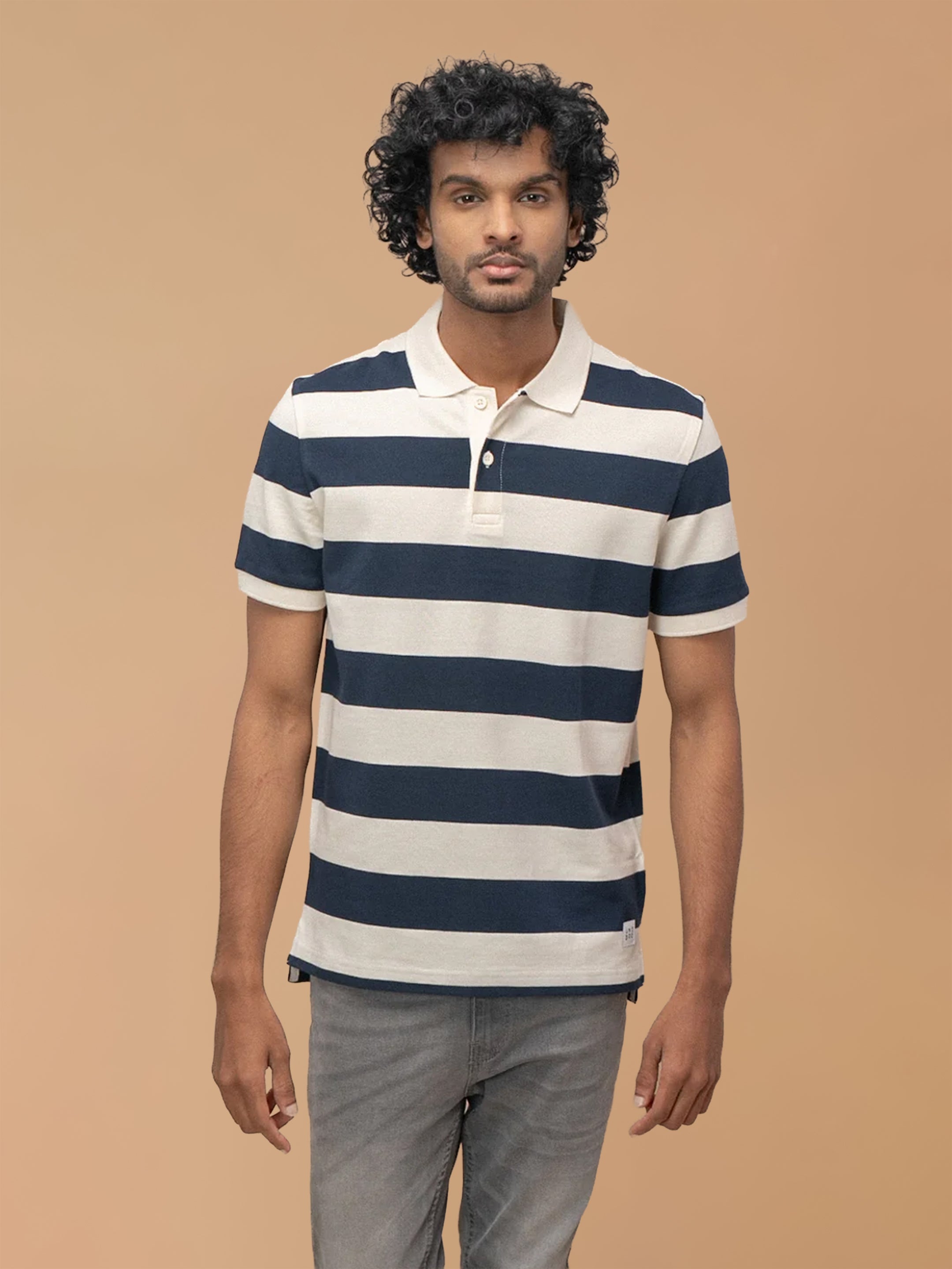 Stripper Cotton Rich Polo Gardenia