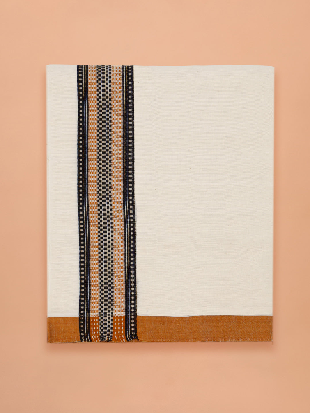 PANCHAA™ Handwoven Azo-Free Dyes Extra Weft Dhoti D1