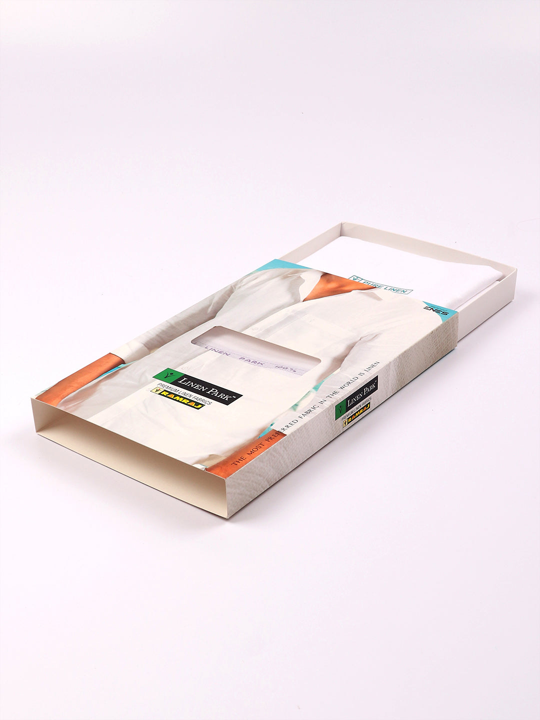 Men Pure Linen White Shirt Fabric 6052