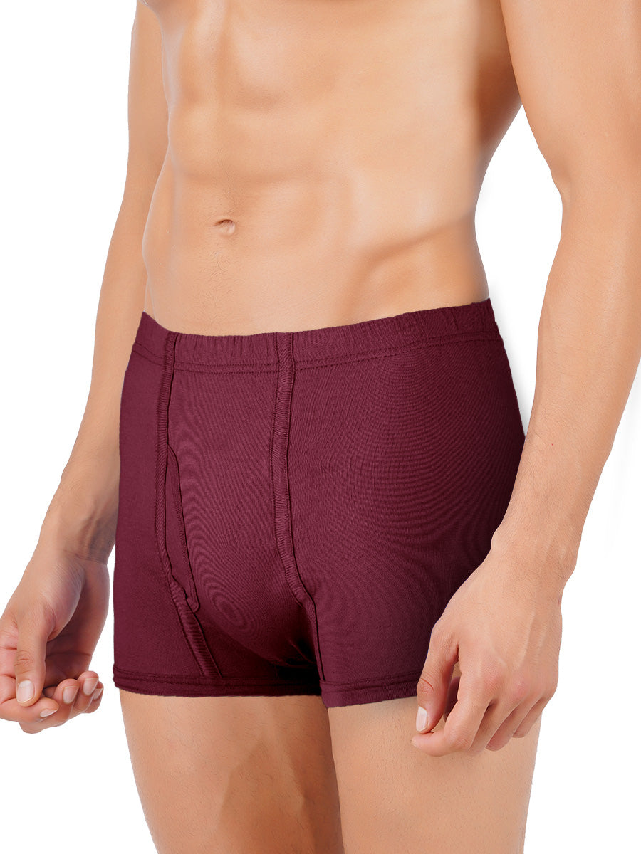 Combed Cotton without Pocket Trunk Inter Elastic Vintrack (2PCs Pack)-Side view