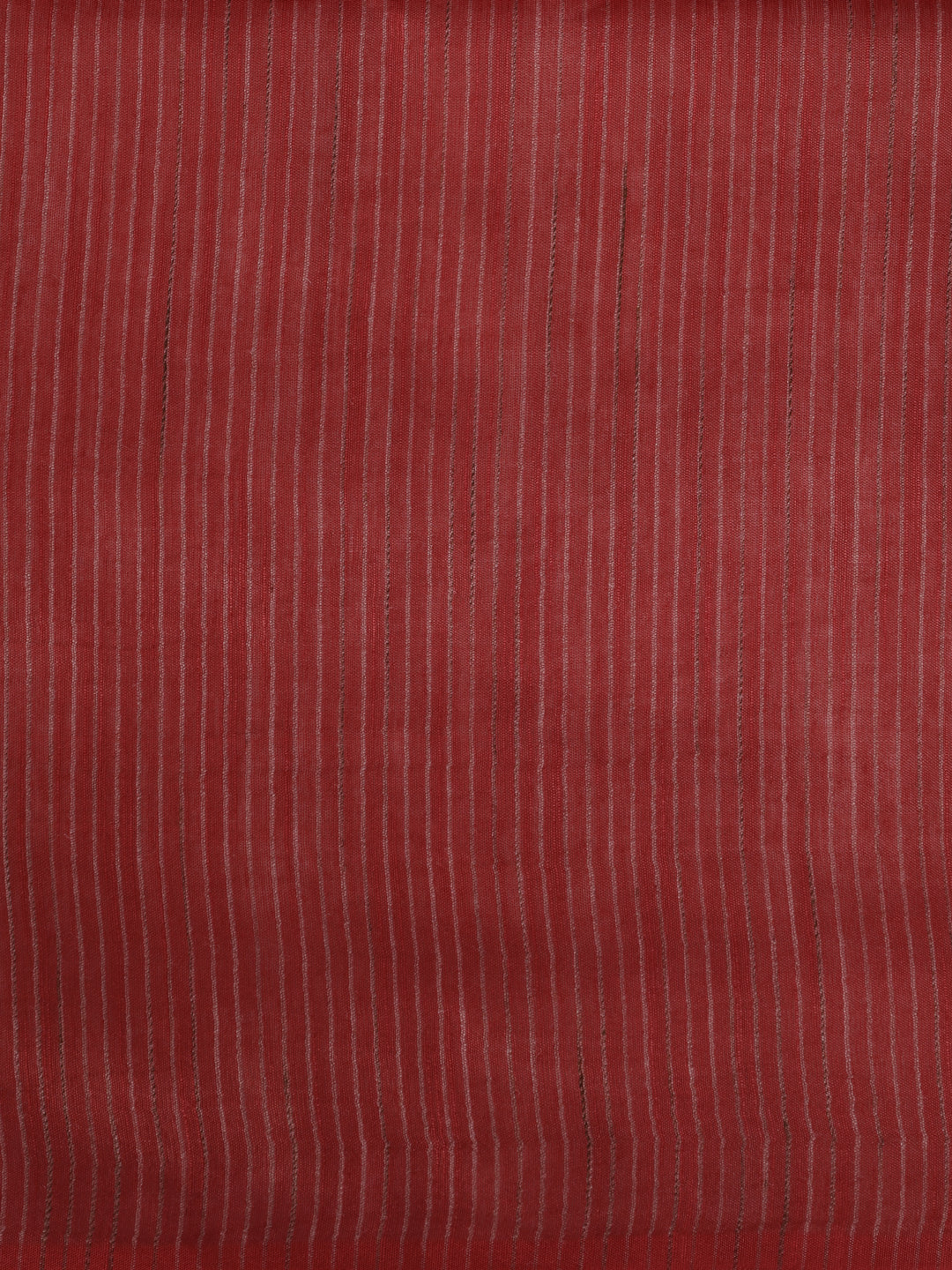 Women Semi Tussar Red Striped Saree ST365