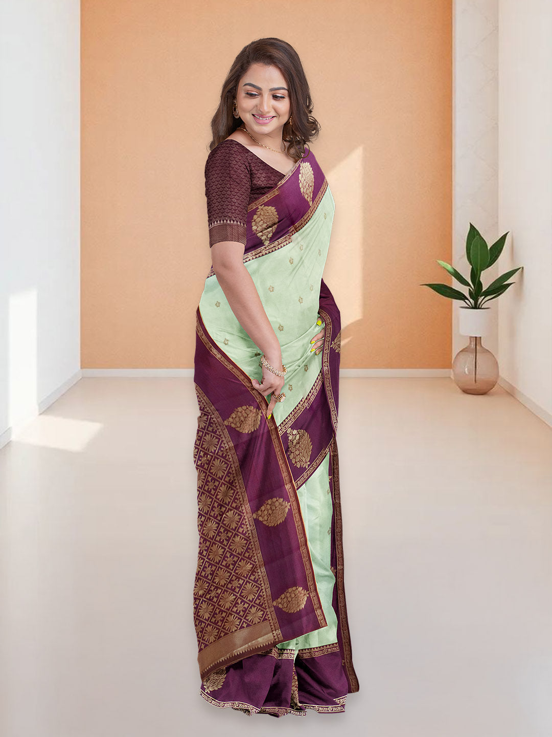 Women Green Art Silk Saree ASS97