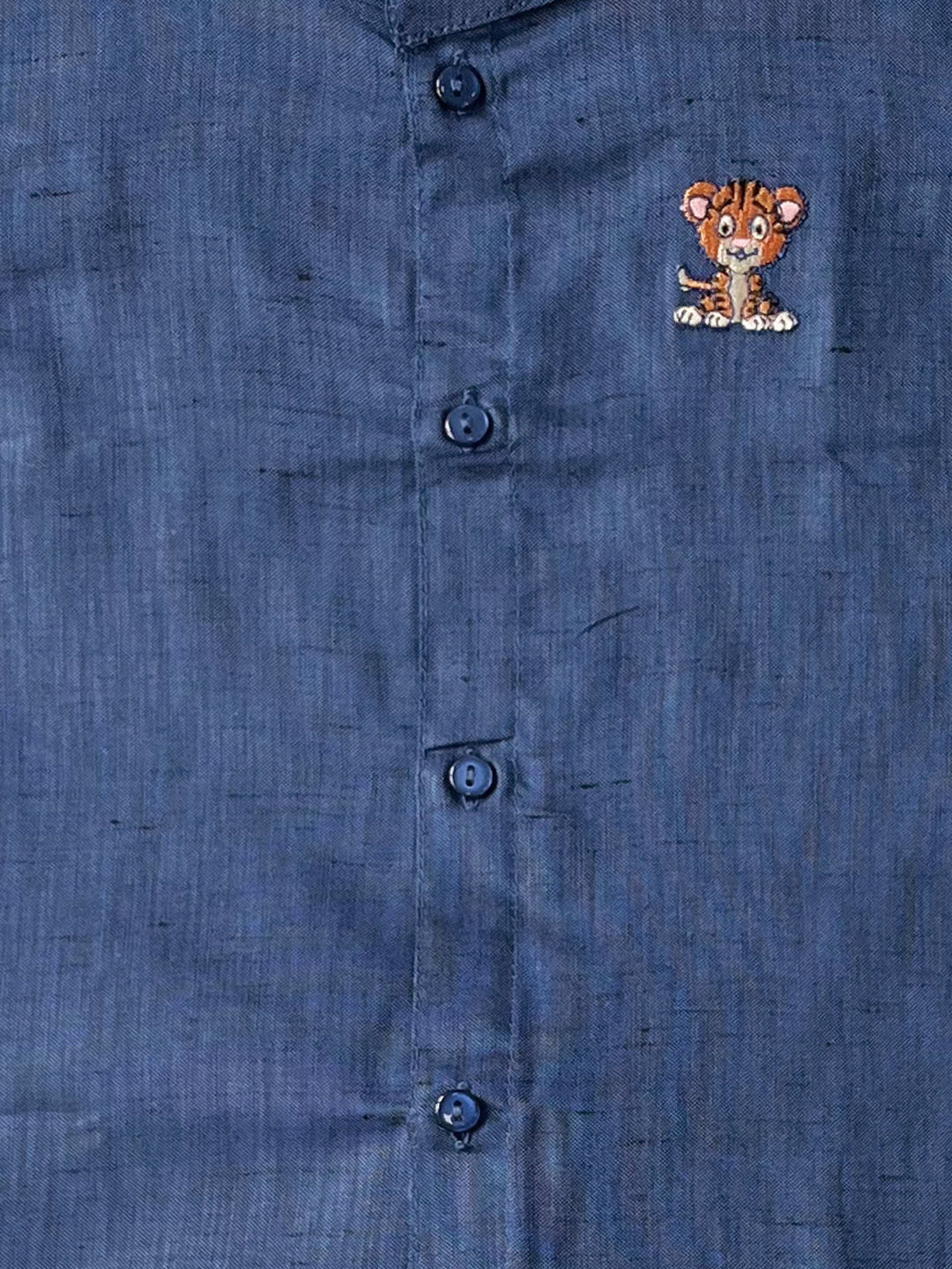 Born Baby Matching Shirt & Dhoti Set Oxford Blue C80