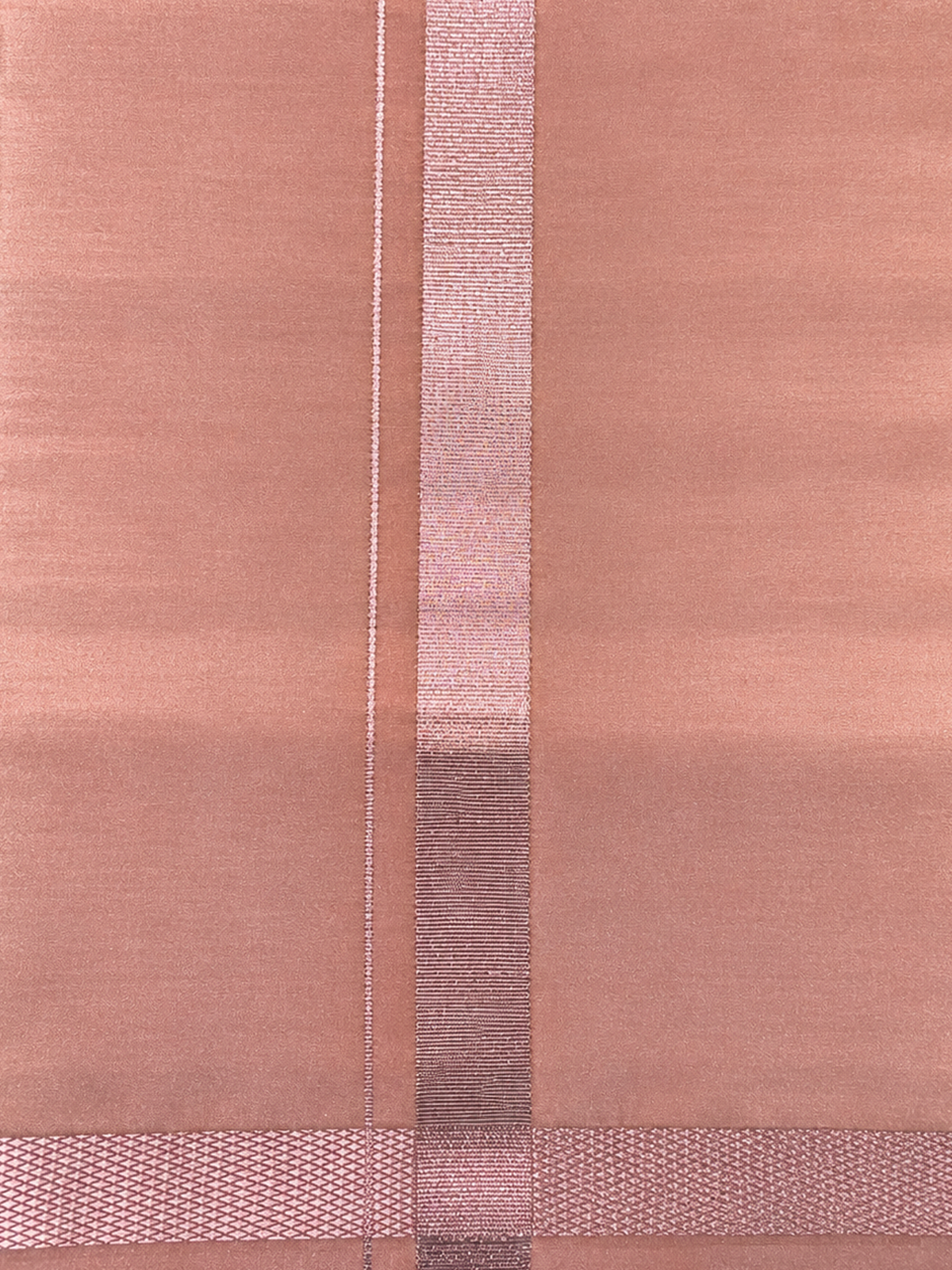 Art Silk Copper Tone Shirt with Dhoti & Towel Set