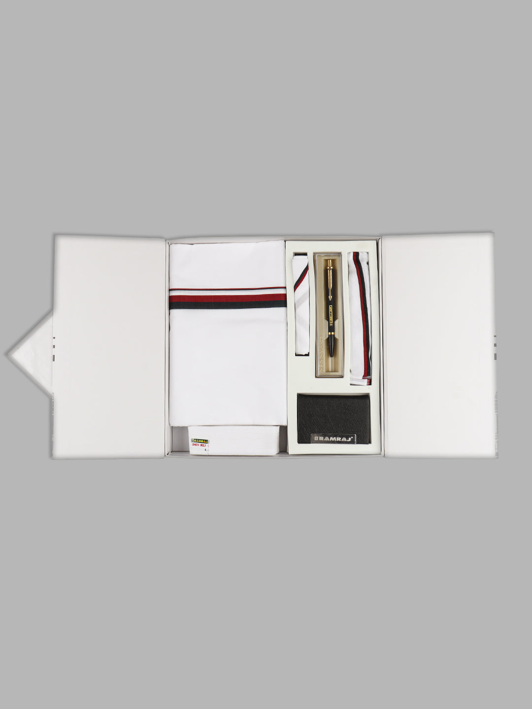 Men 100% Cotton Double Layer Political Dhoti & Towel Set DMK