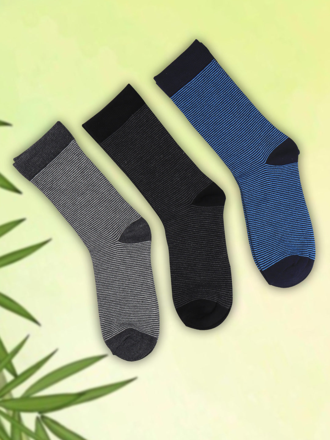 Men Assorted Formal Full Length Stripes Designed Socks FFD1