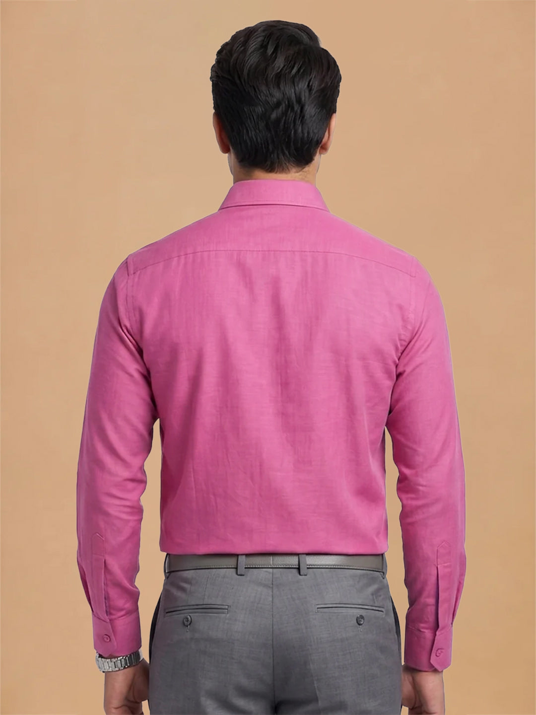 Pack of 2 | 100% Cotton Smart Fit Shirts - Pink & Yellowish Green