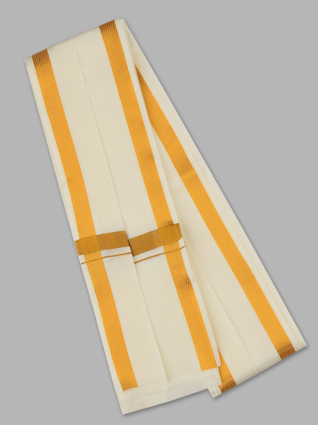 Cotton Blend Cream Towel with 3/4" inch Gold Jari Border Greedam