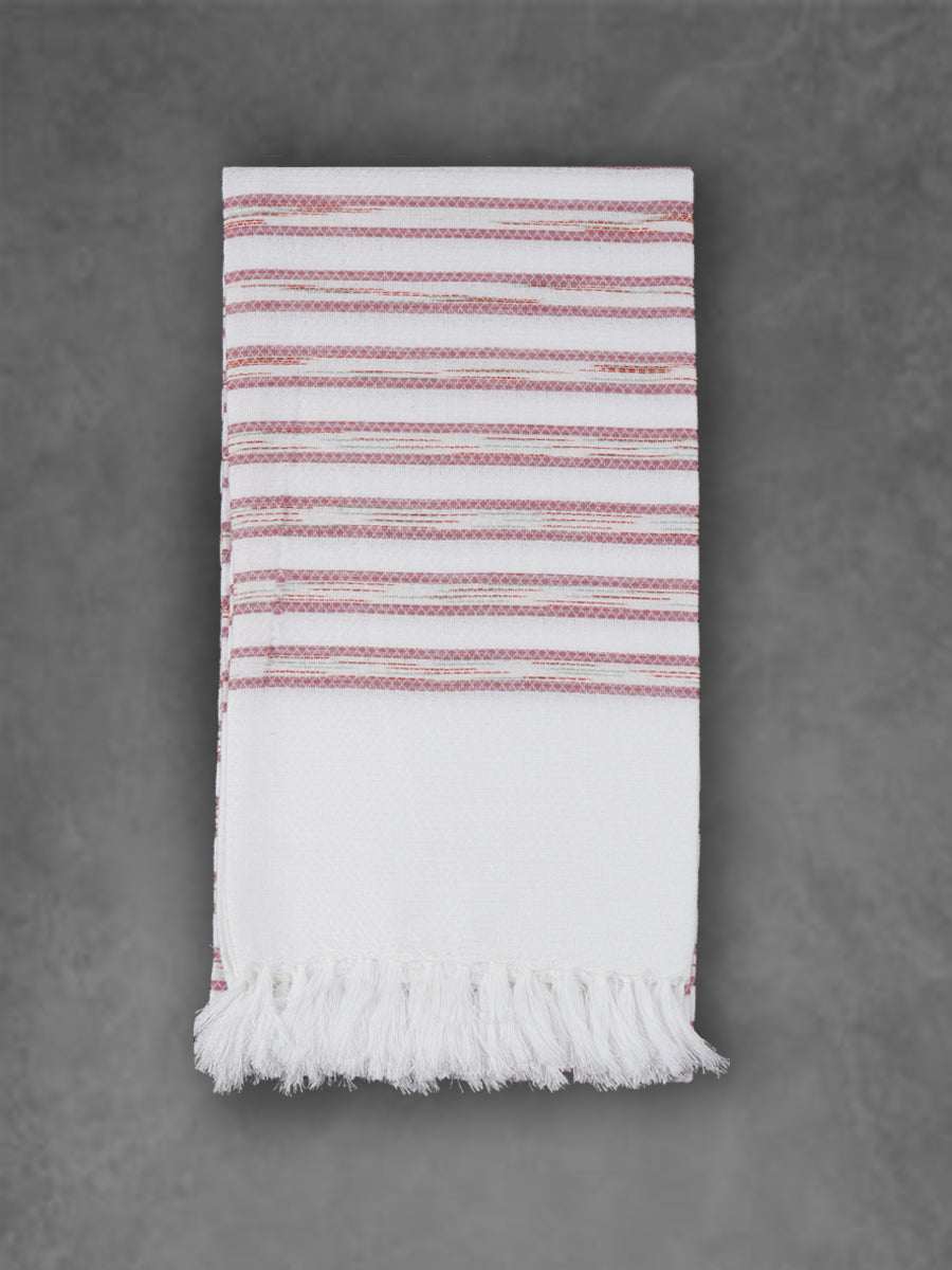 100% Cotton Signature Soft Feel Striped Bath Towel 1055- Brown