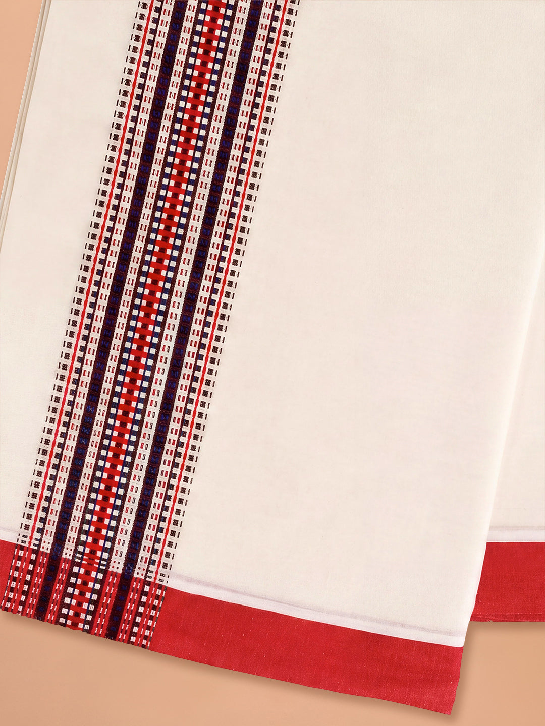 PANCHAA™ Handwoven Azo-Free Dyes Extra Weft Dhoti D4