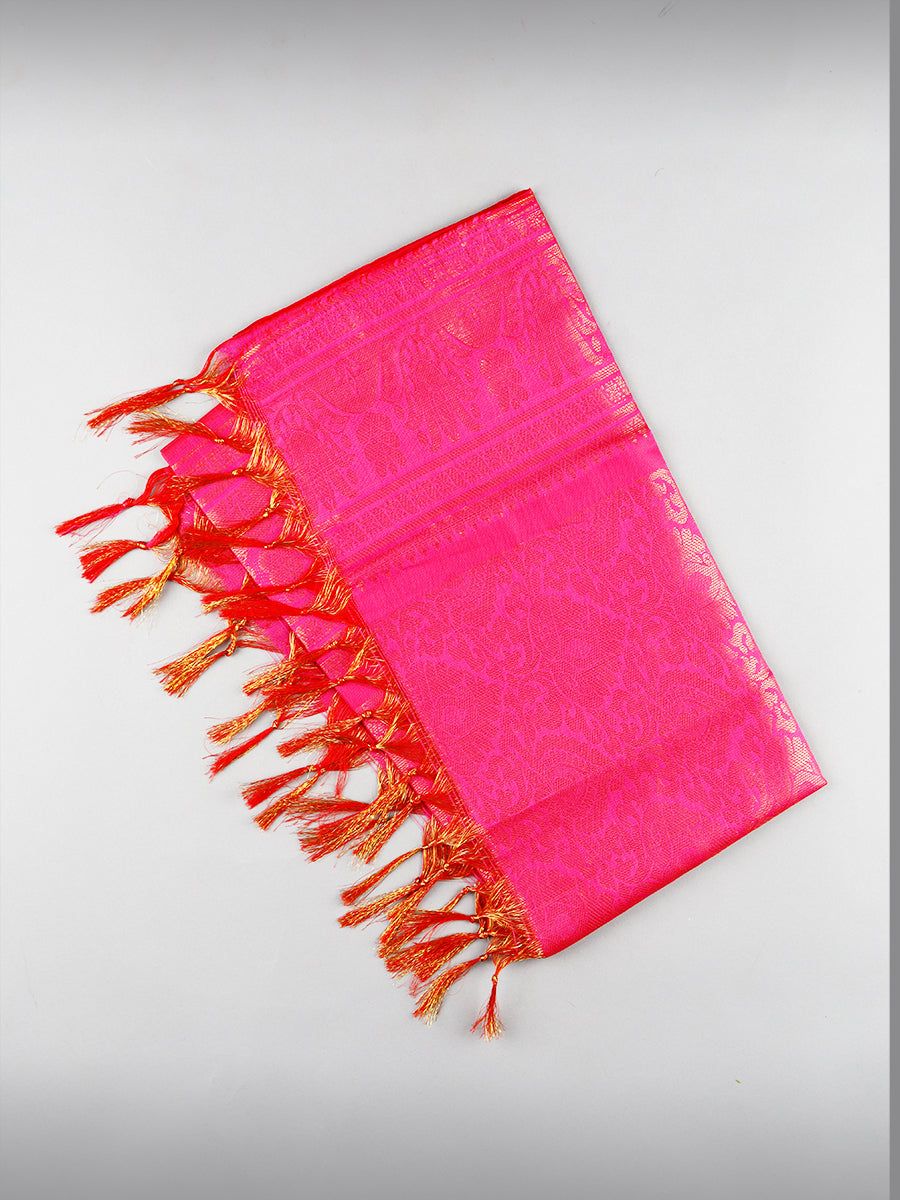 Jari Shawl/Ponnadai 001-Pink