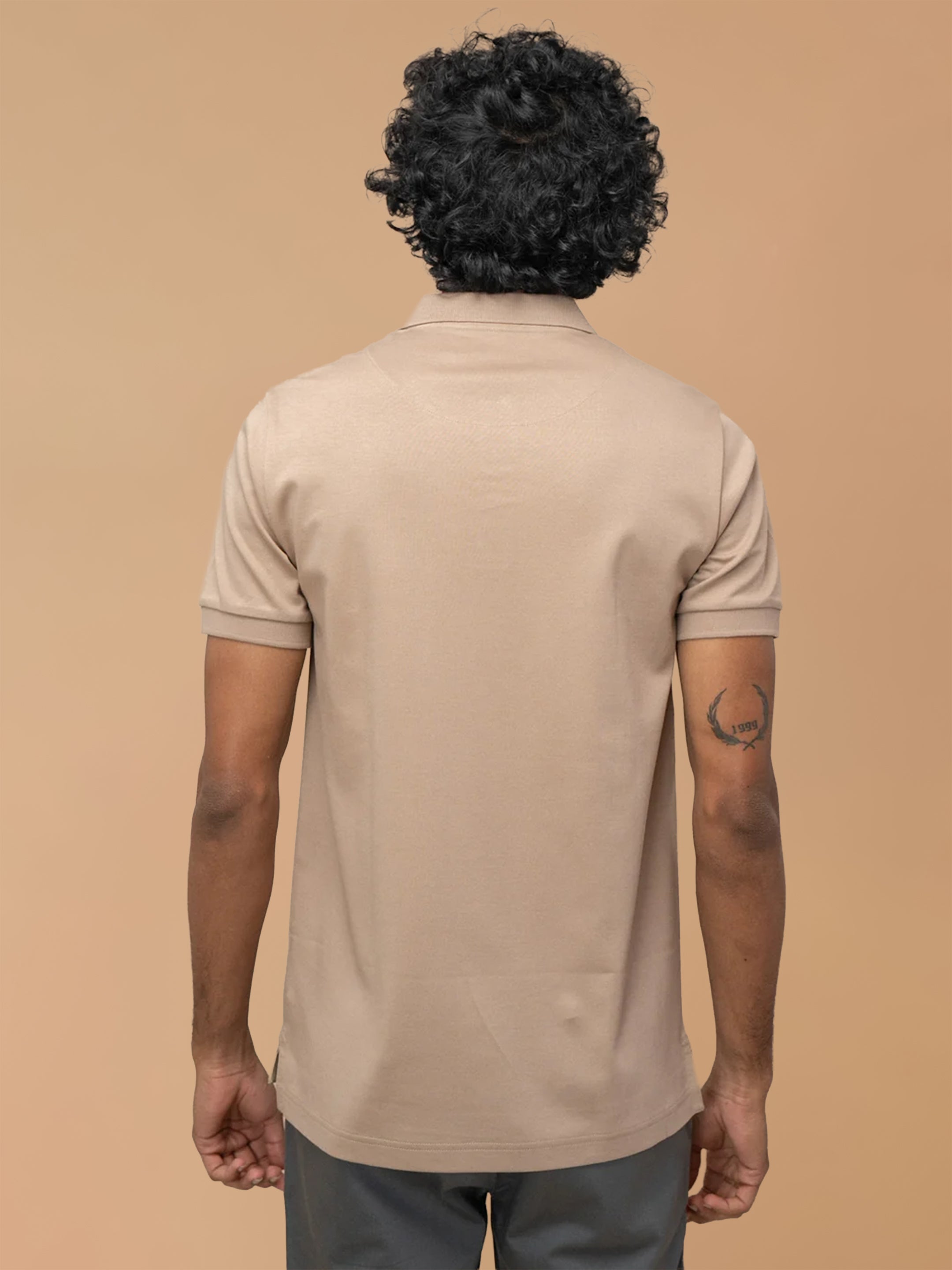 Extra Long Staple Cotton Polo Desert Beige