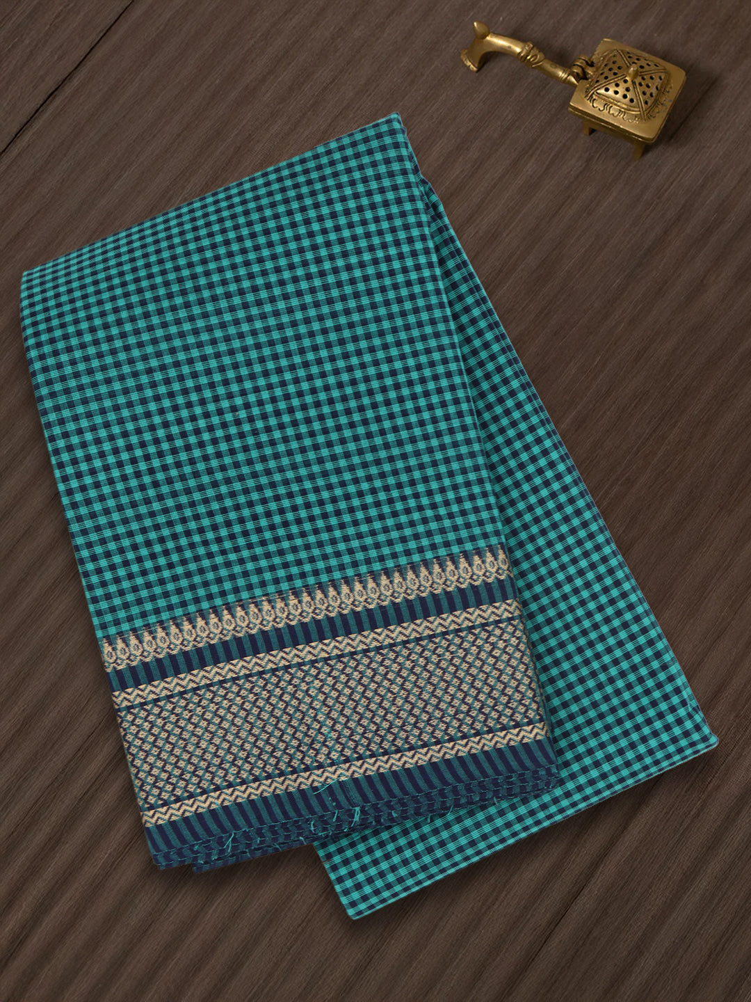 Women Green Pure Chettinad Cotton Saree PCS240