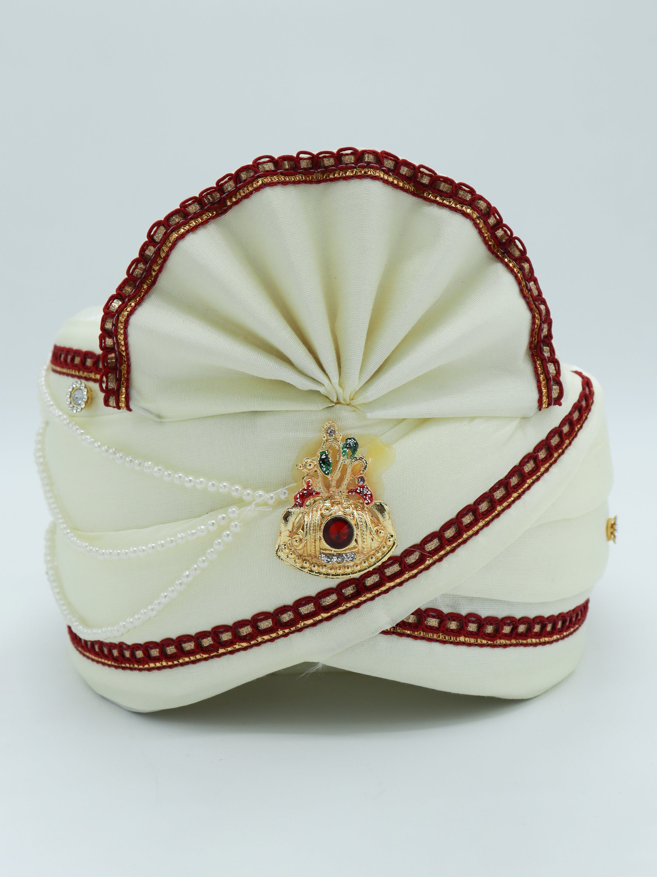 Traditional Silky Style Wedding Turban - 129