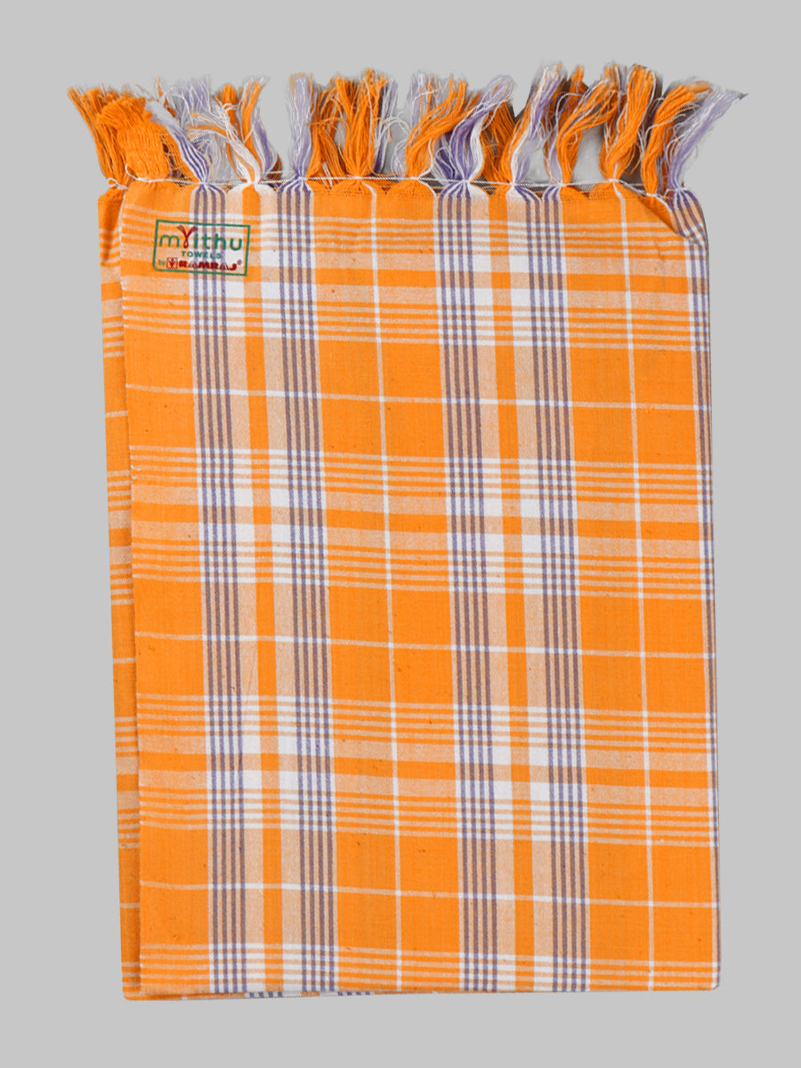 Cotton Colour Bath Towel Ever Green Plain-Orange