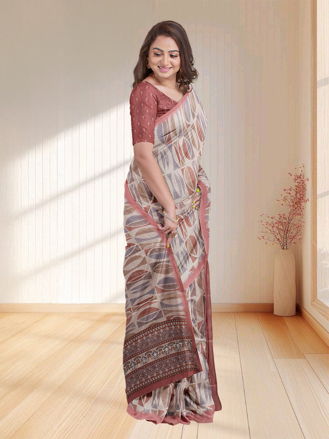 Women Sandal Semi Tussar Saree ST246