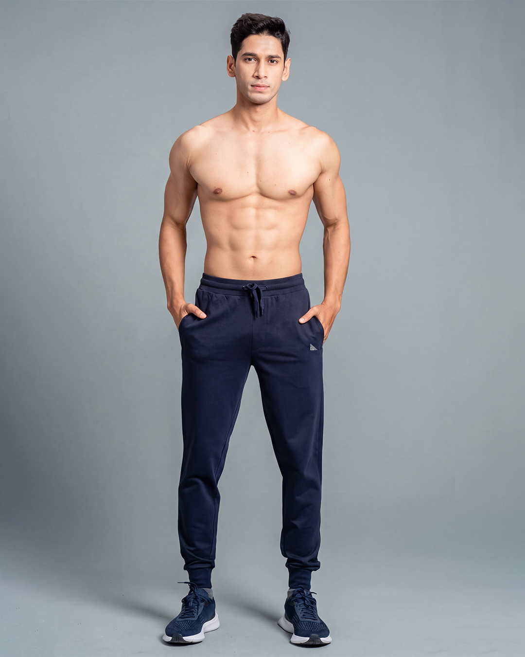 Combed Cotton Rich Jogger with Side Pockets Navy EJ4
